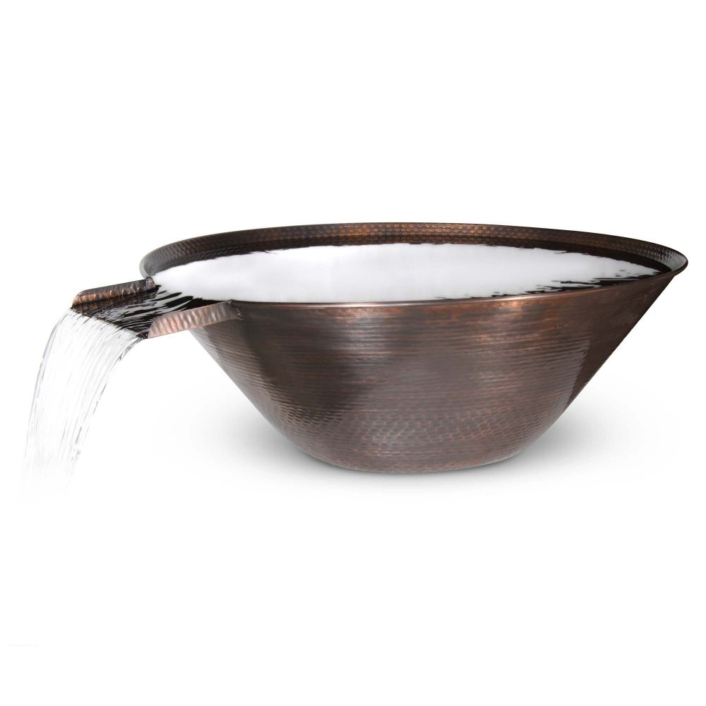 The Outdoors Plus OPT-31RCWO 31" Remi Hammered Copper Water Bowl